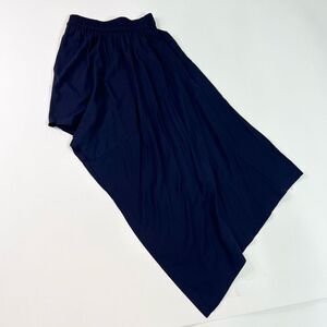 Saba High-low Skirt Women's 8 Navy Blue Viscose Pull On Elastic Waistband